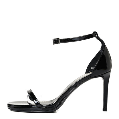Saint Laurent Calfskin Jane 80 Ankle Strap Sandals 35.5 Black 1 of 11