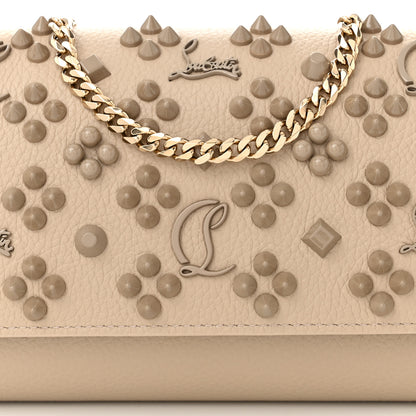 Christian Louboutin Calfskin Spikes Loubinthesky Paloma Clutch Saharienne 8 of 11