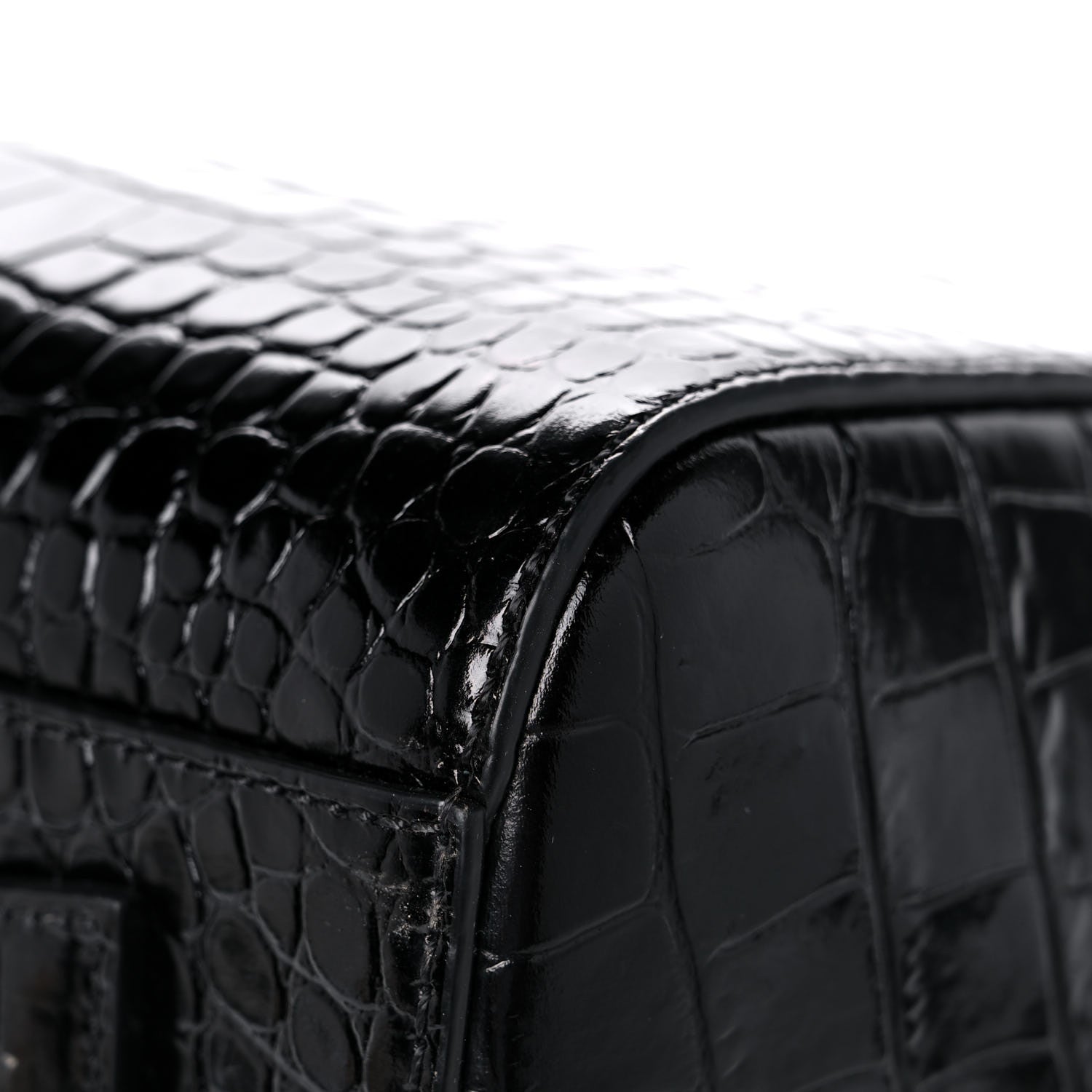 Givenchy Calfskin Crocodile Embossed Small Antigona Black 9 of 15
