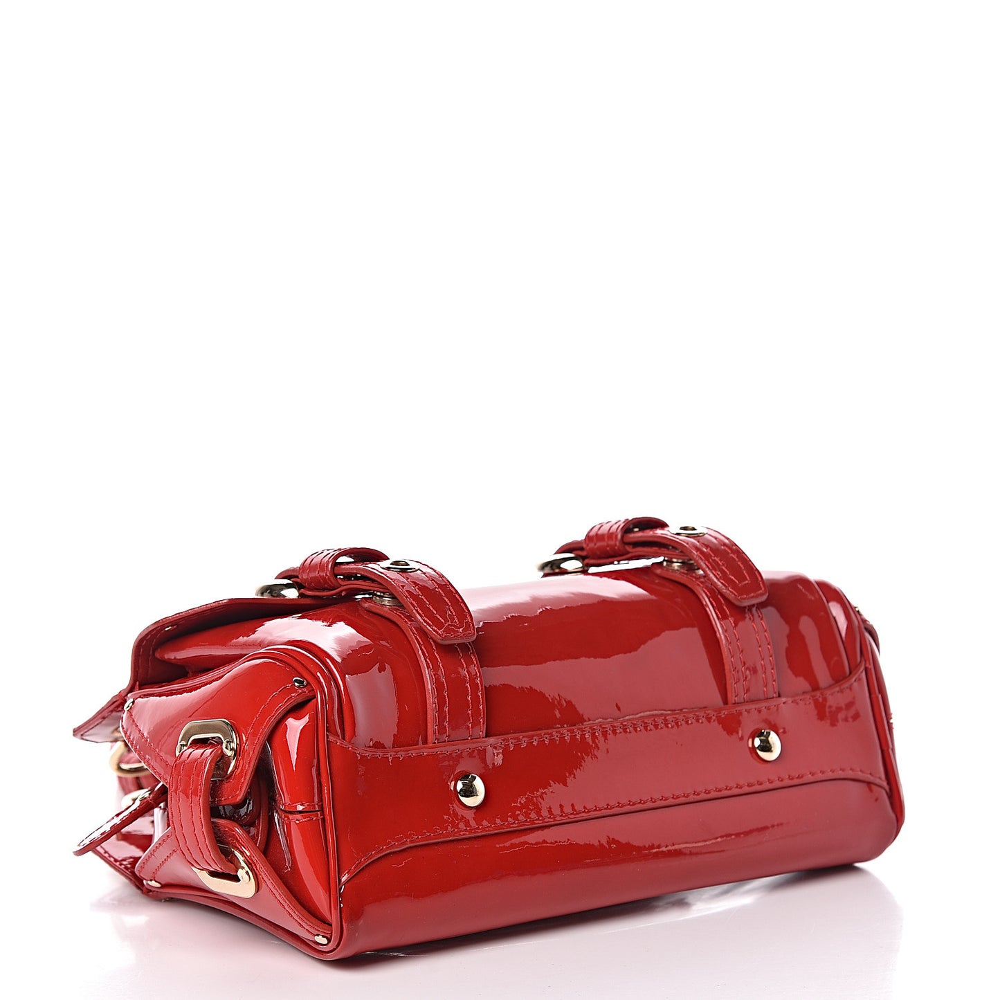 Patent Studded Bag Red