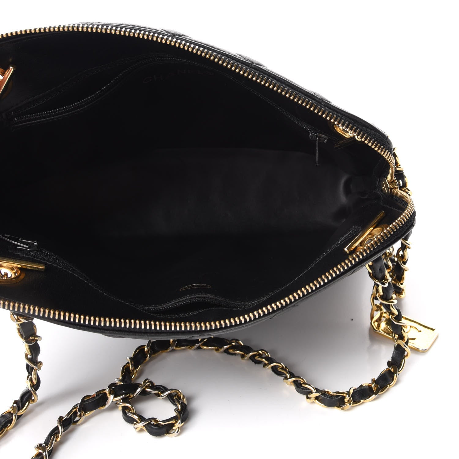 Chanel Lambskin Quilted Shoulder Bag Black 5 of 10