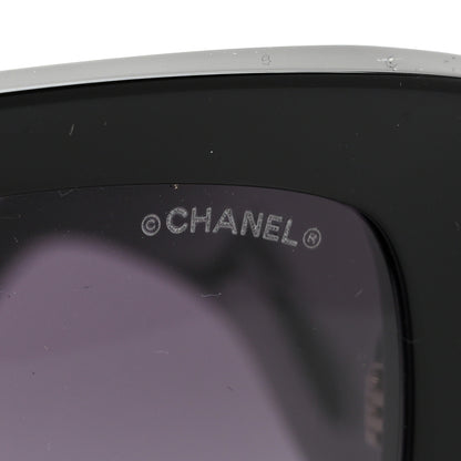 Chanel Acetate Rectangle Sunglasses 5435 Black 7 of 8
