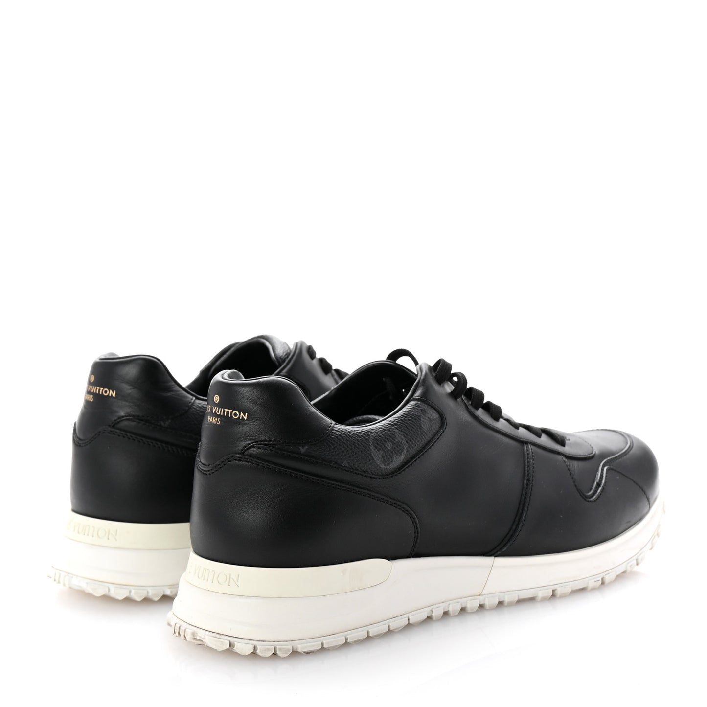 Calfskin Mesh Monogram Eclipse Mens Run Away Sneaker 8 Black