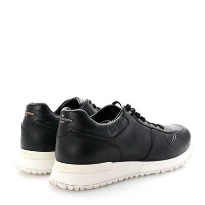 Louis Vuitton Calfskin Mesh Monogram Eclipse Mens Run Away Sneaker 8 Black 5 of 10
