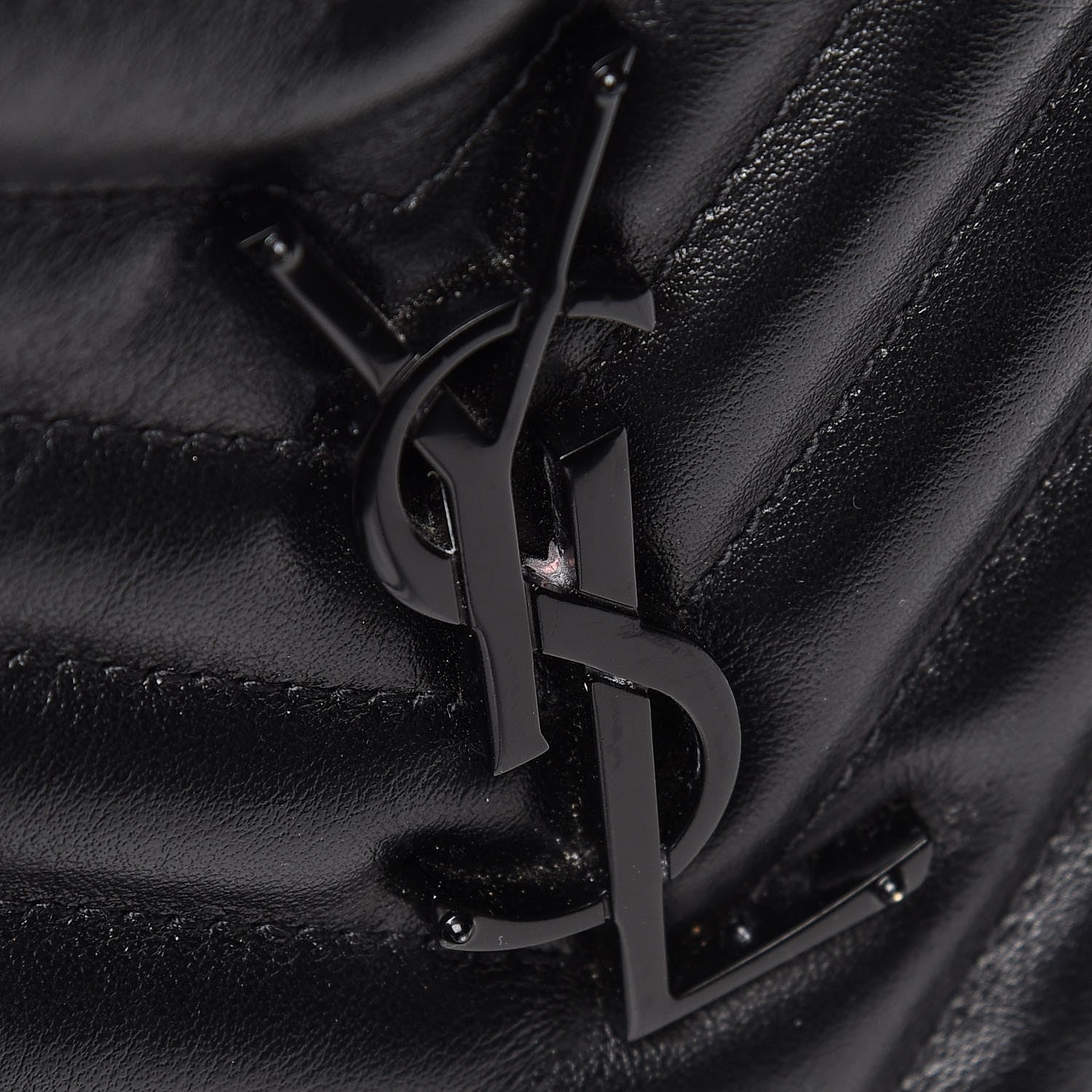 Saint Laurent Calfskin Matelasse Monogram Lou Camera Bag Black 10 of 10