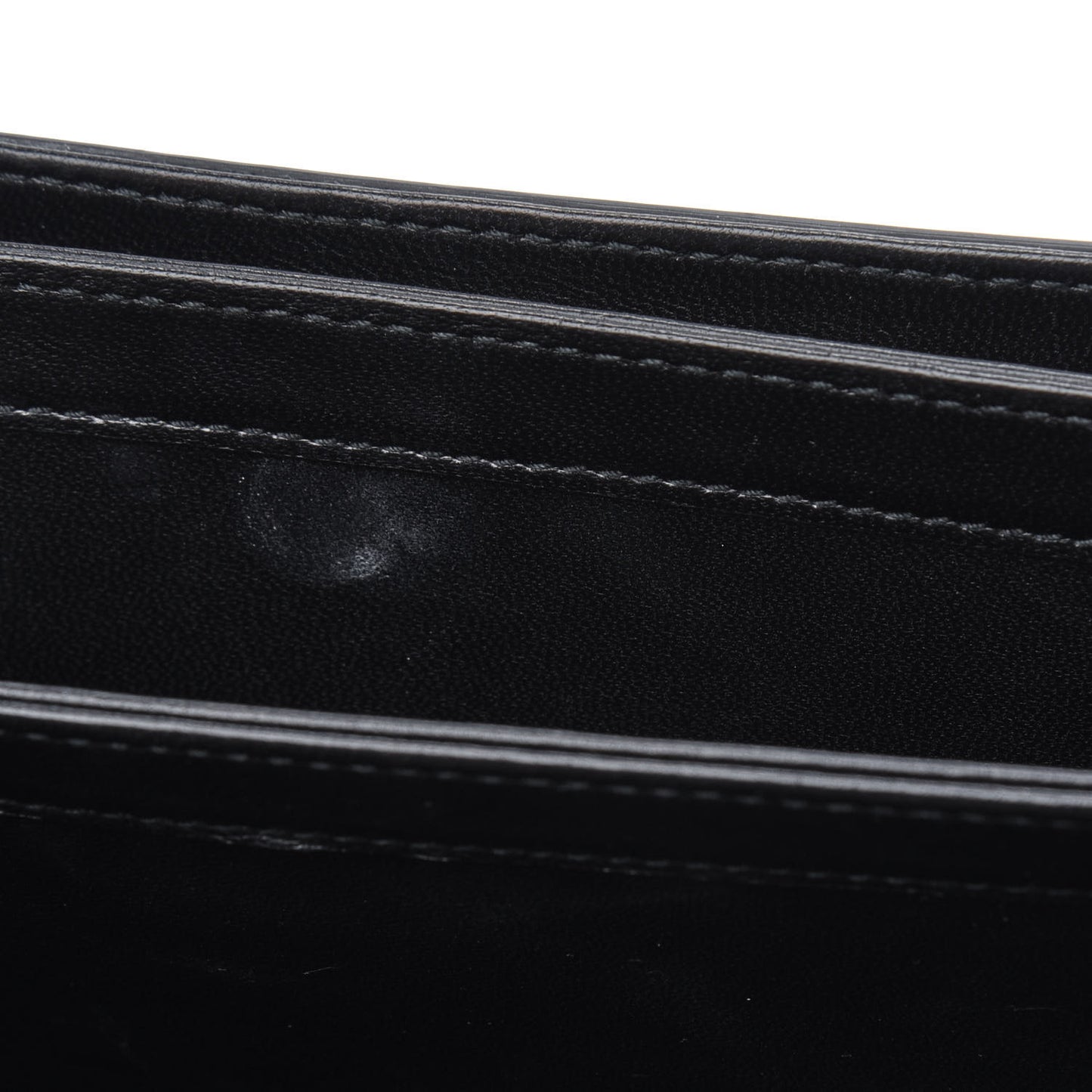 Lambskin Embroidered Tarot Pouch Clutch Black