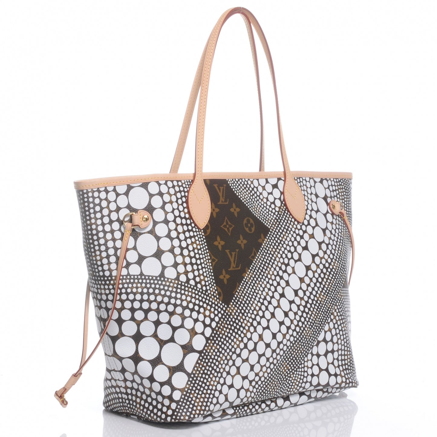 Monogram Kusama Waves Neverfull MM White