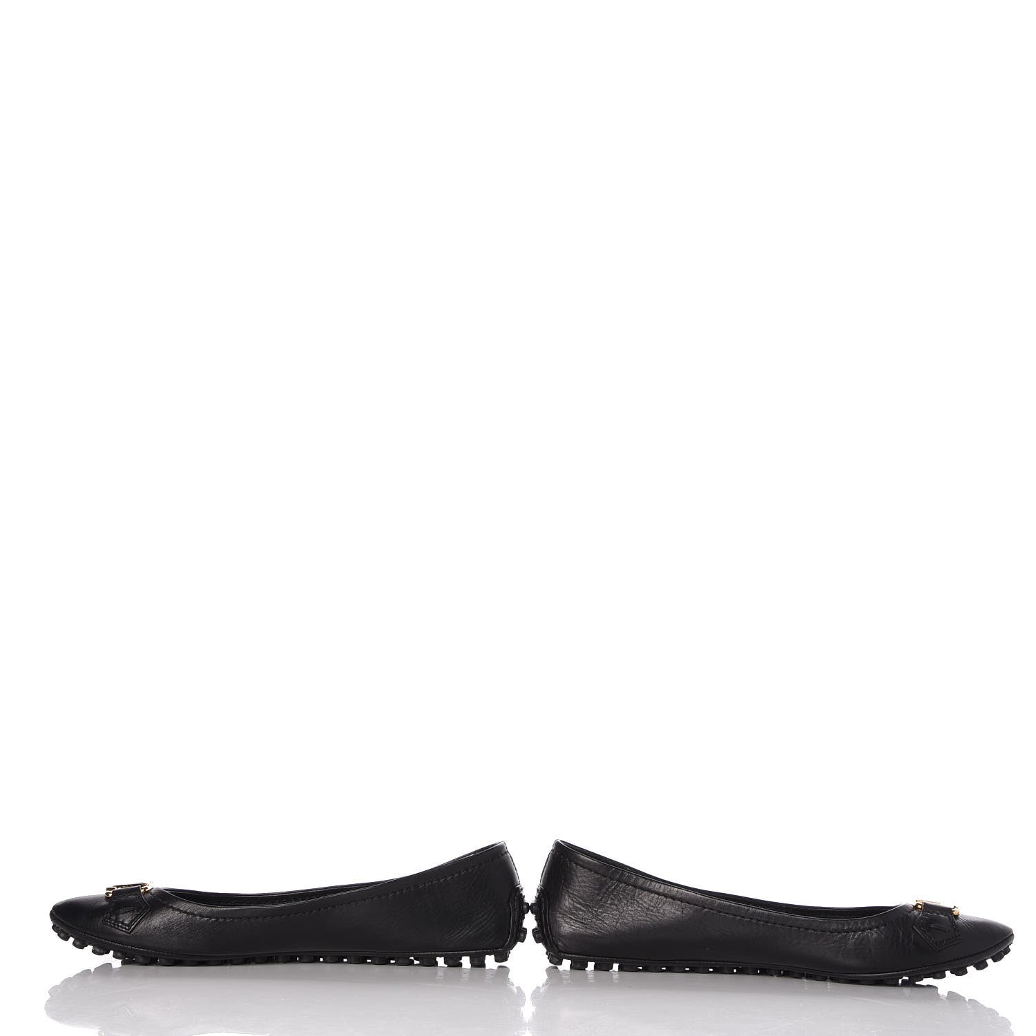 Louis Vuitton Calfskin Oxford Ballerina Flats 38 Black 5 of 10