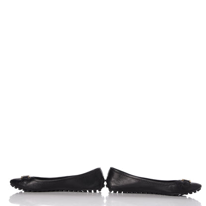 Louis Vuitton Calfskin Oxford Ballerina Flats 38 Black 5 of 10