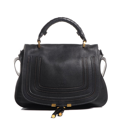 Chloe Calfskin Medium Marcie Top Handle Bag Black 1 of 10