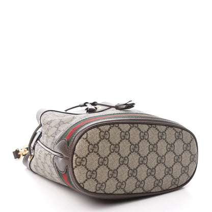 Gucci GG Supreme Monogram Web Small Ophidia Bucket Bag Brown 4 of 10