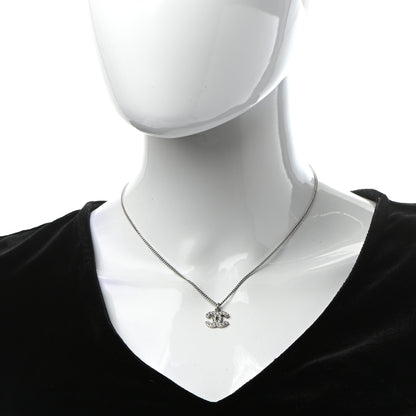 Chanel Crystal Timeless CC Necklace Silver 2 of 4