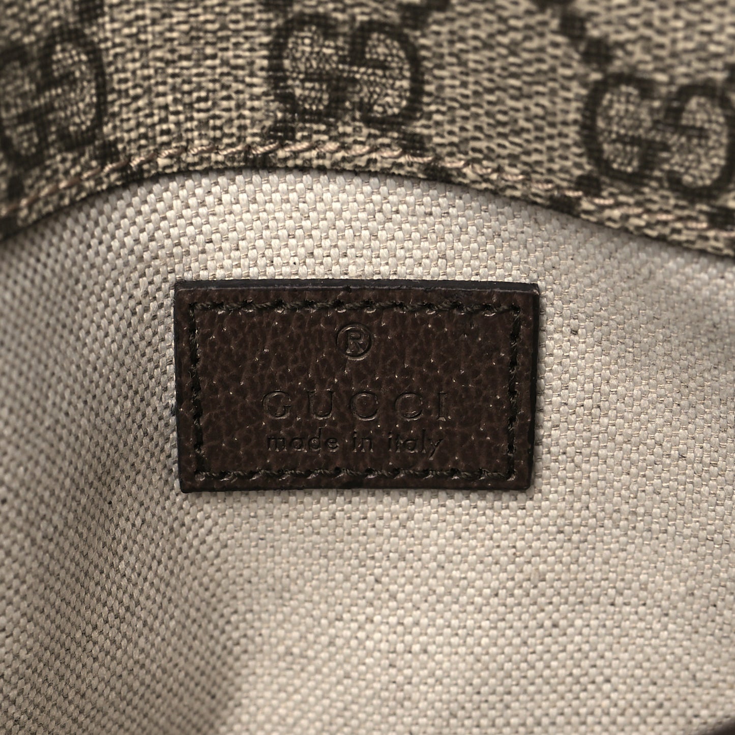 GG Supreme Monogram Neo Vintage Web Belt Bag Brown