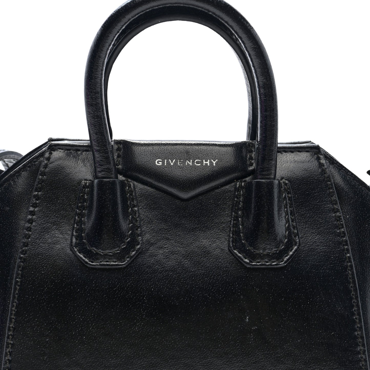Shiny Lord Calfskin Micro Antigona Black