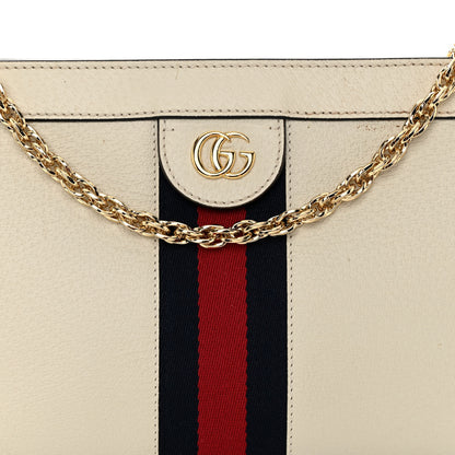 Gucci Textured Calfskin Web Small Ophidia Chain Shoulder Bag Mystic White 7 of 9