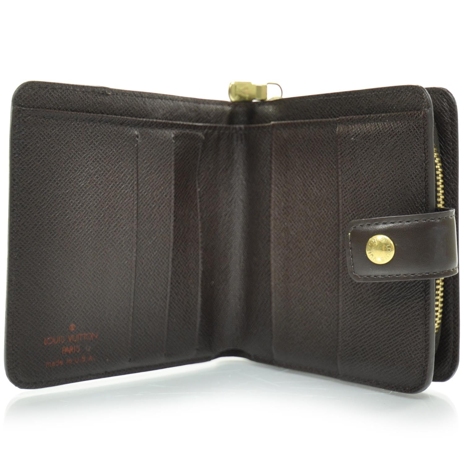 Louis Vuitton Damier Ebene Compact Zippe Zipped Wallet 5 of 8