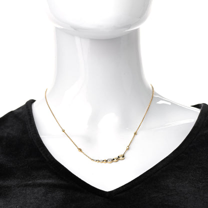 John Hardy 18K Yellow Gold Diamond Long Dot Hammered Necklace 2 of 4