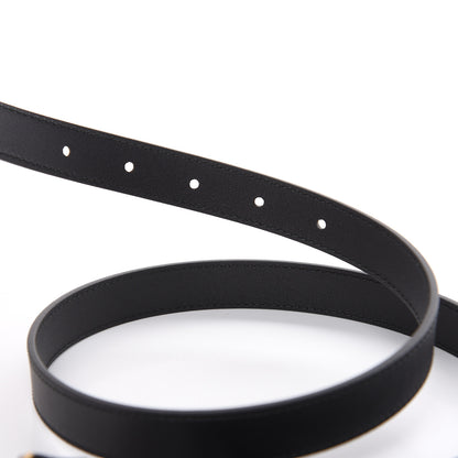 Gucci Moon Calfskin Pearl Double G 20mm Belt 80 32 Black Cream 4 of 6