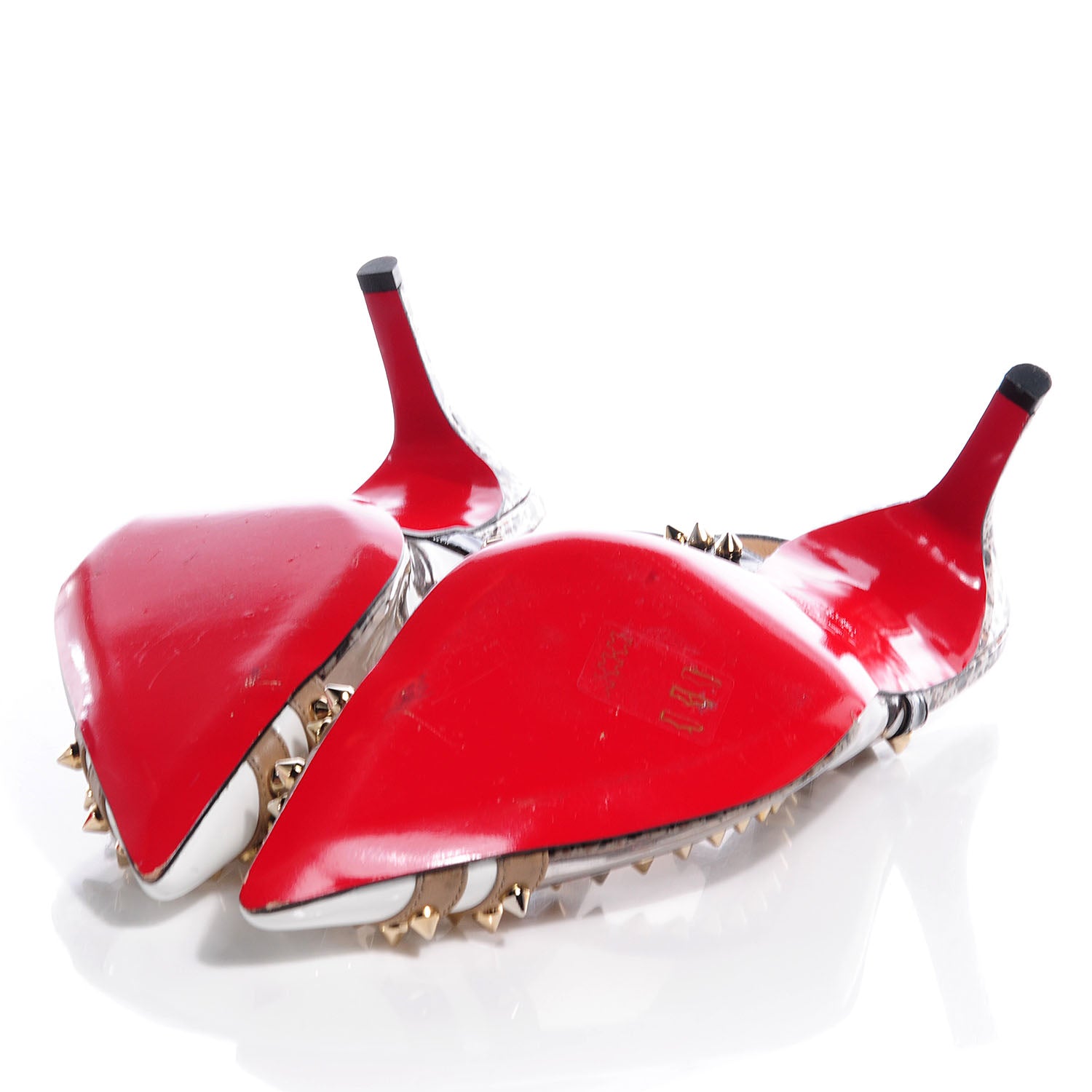 Christian Louboutin Patent Cosmo PVC Manovra 70 Pumps 39.5 White Smoke 5 of 8