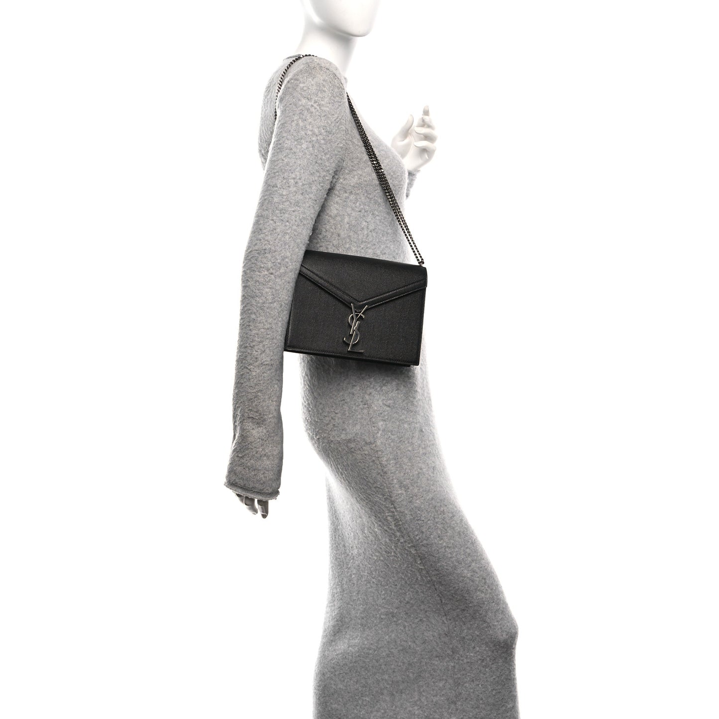 Grain De Poudre Monogram Cassandra Clasp Bag Black