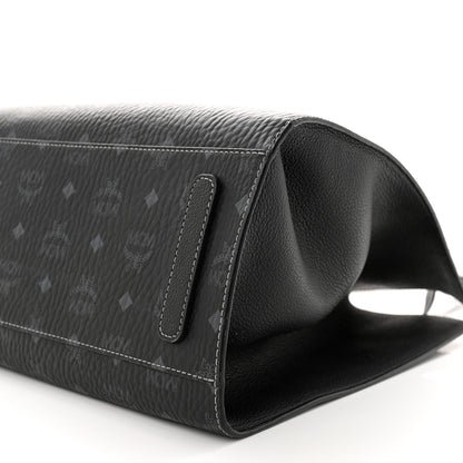 MCM Visetos Medium Luisa Shopper Tote Black 9 of 15