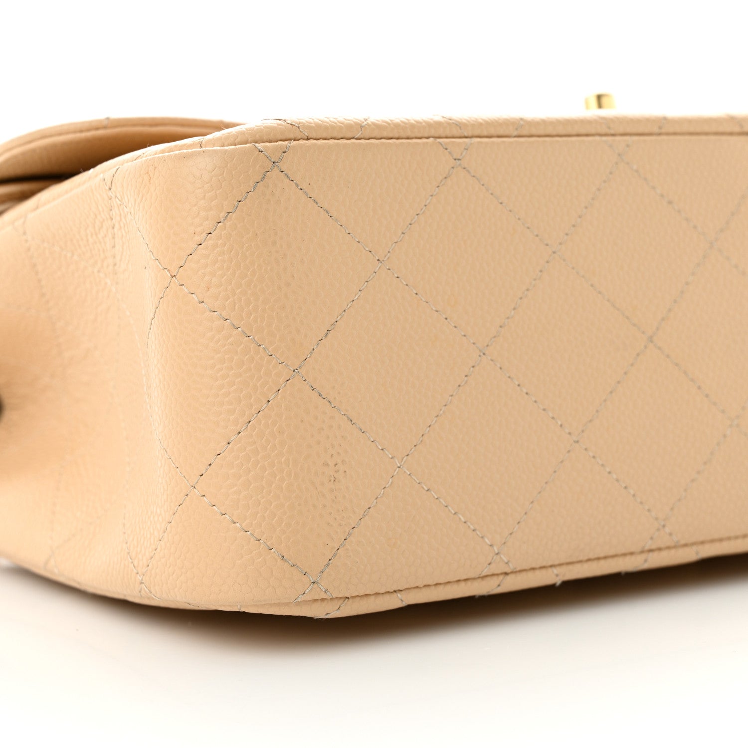 Chanel Caviar Quilted Jumbo Double Flap Beige 9 of 15