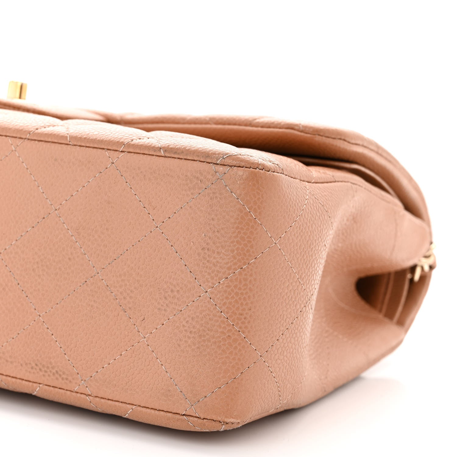 Chanel Caviar Quilted Jumbo Double Flap Beige 10 of 20