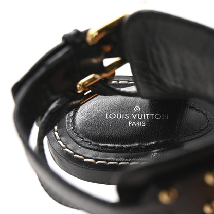 Louis Vuitton Calfskin Monogram Nomad Flat Sandals 36.5 Black 8 of 10