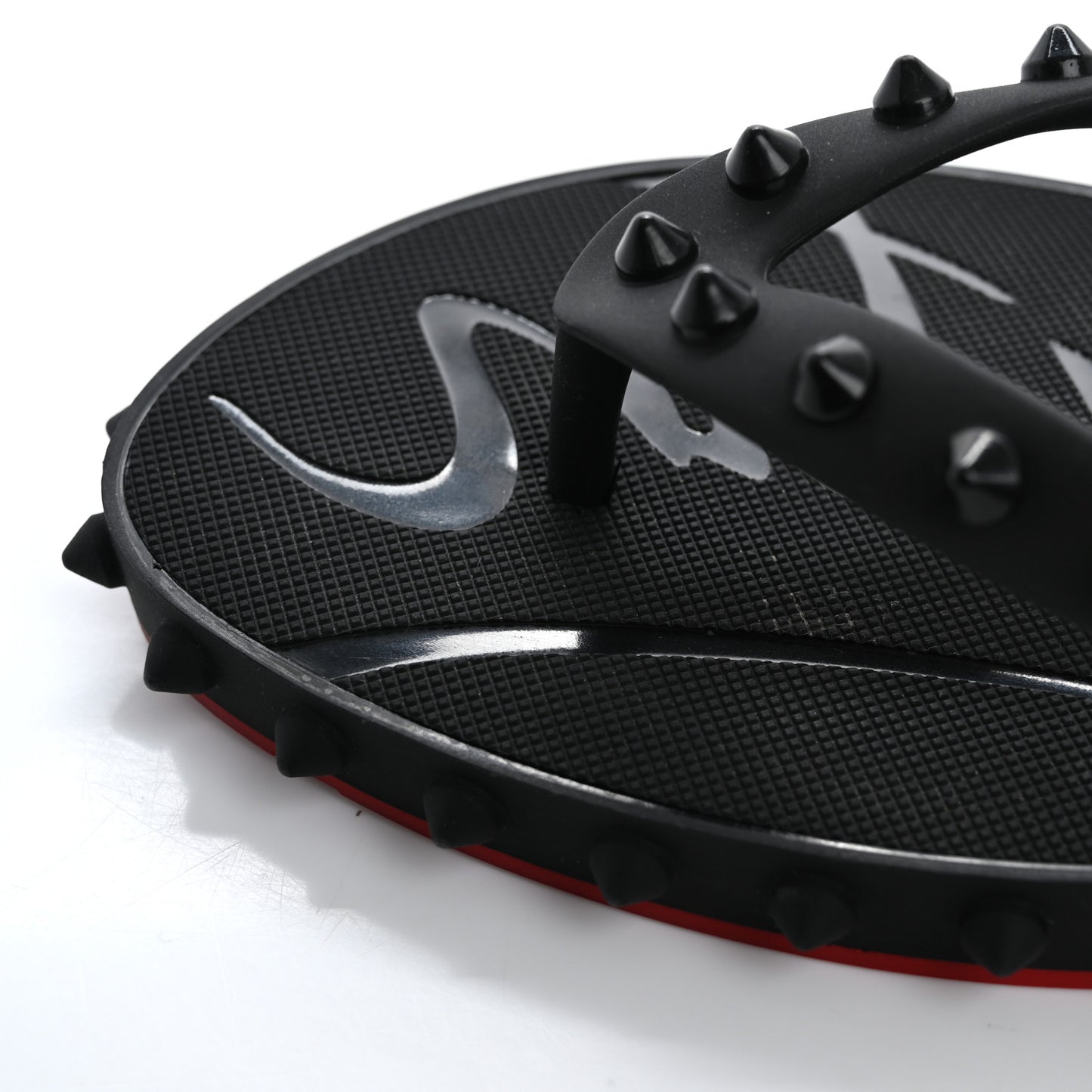 Rubber Spike Loubi Donna Flip Flop 37 Black