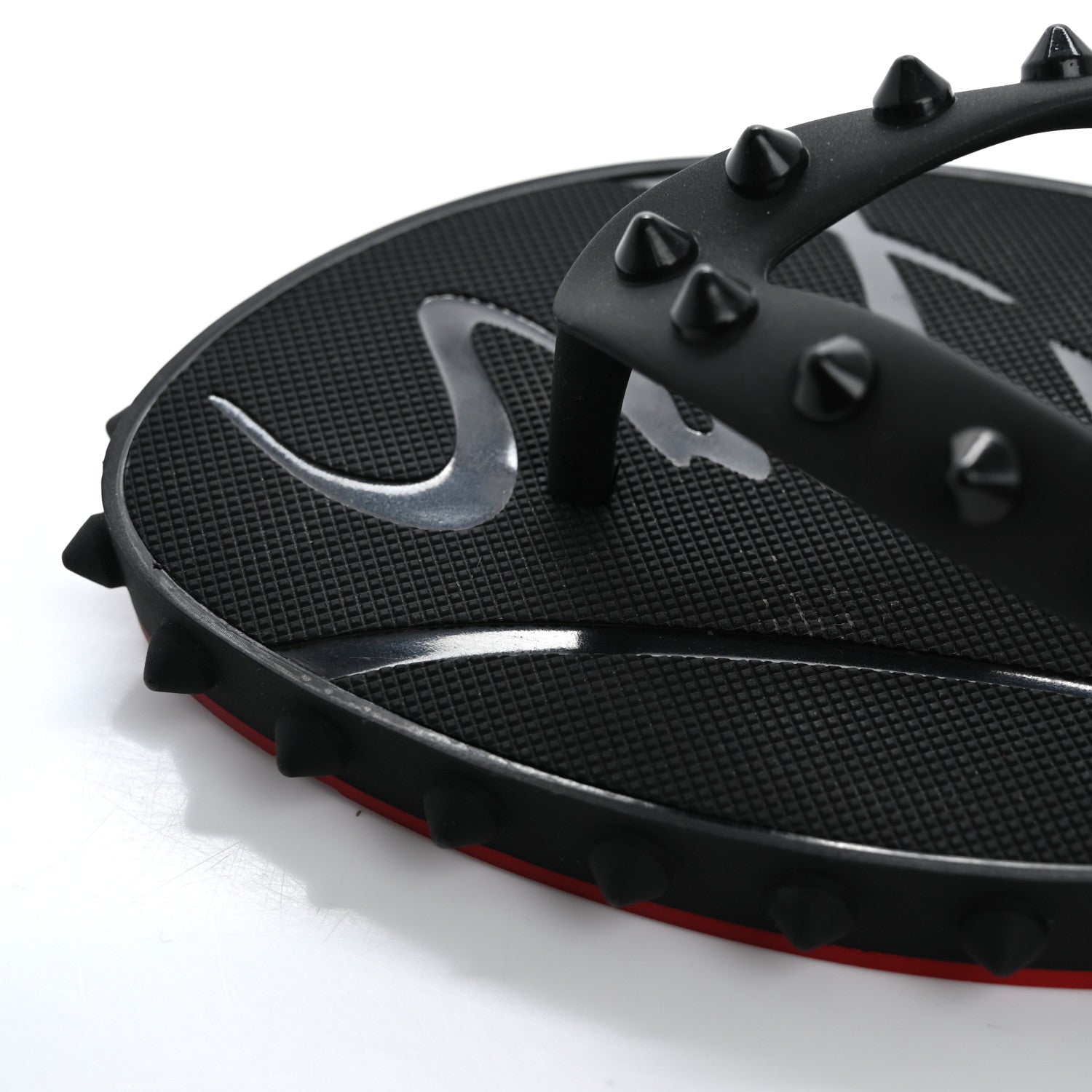 Christian Louboutin Rubber Spike Loubi Donna Flip Flop 37 Black 9 of 10