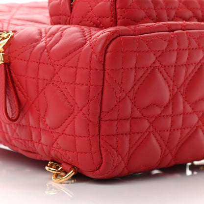 Christian Dior Lambskin Cannage Dioramour Mini Backpack Bright Red 9 of 12