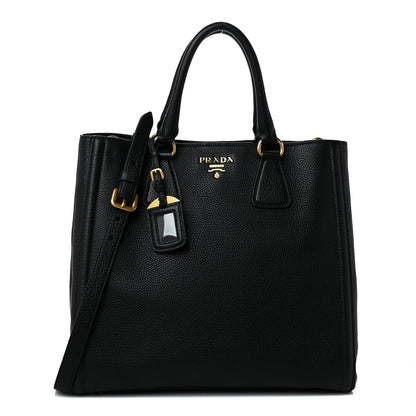 Prada Vitello Daino Shopping Tote Black 1 of 11