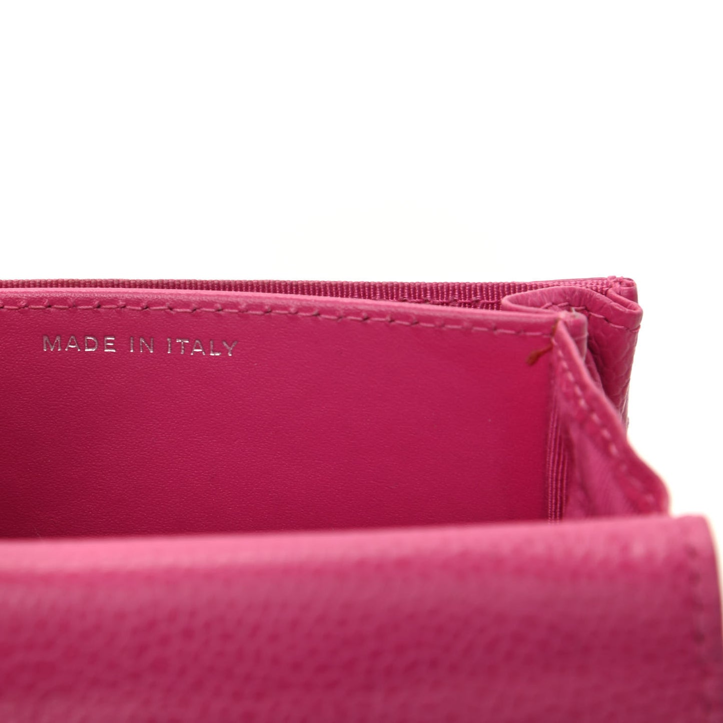 Caviar Quilted Compact Flap Wallet Pink