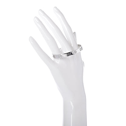 Cartier 18K White Gold 6 Diamond LOVE Bracelet 16 2 of 5