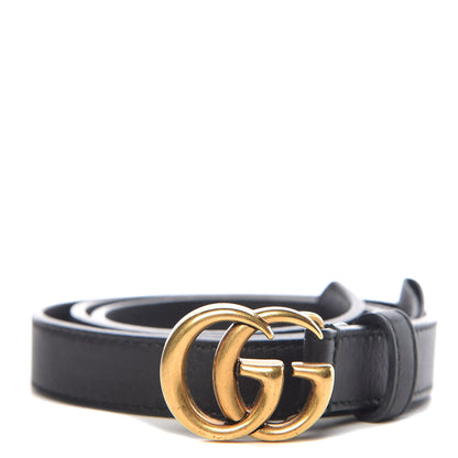 Gucci Calfskin Double G 20mm Belt 100 40 Black 1 of 7