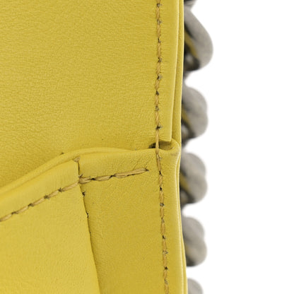 Chanel Calfskin Chevron Quilted Medium Boy Flap Yellow 13 of 14
