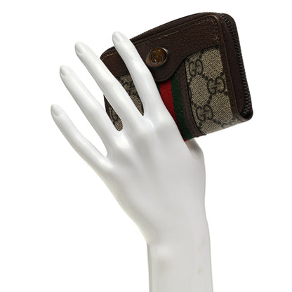 Gucci GG Supreme Web Ophidia Zip Around Card Case Brown 2 of 7