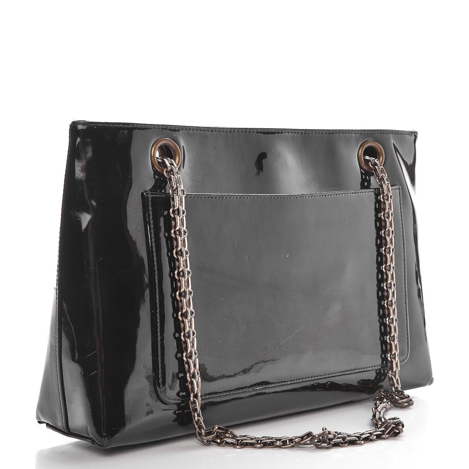 Chanel Patent Mademoiselle Tote Black 3 of 10