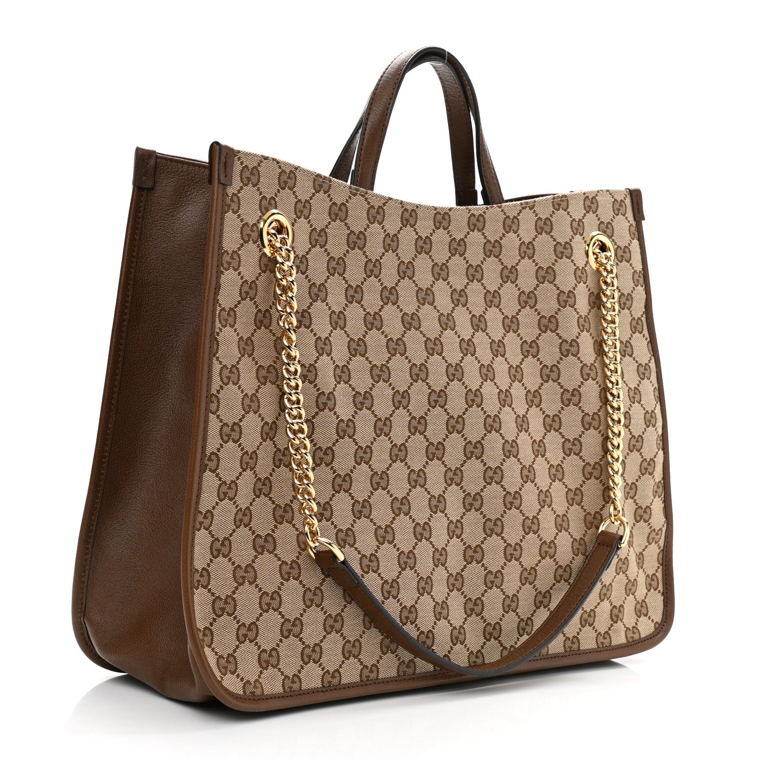 Gucci Monogram Calfskin Large Horsebit 1955 Tote Bag Beige Brown Sugar 3 of 10