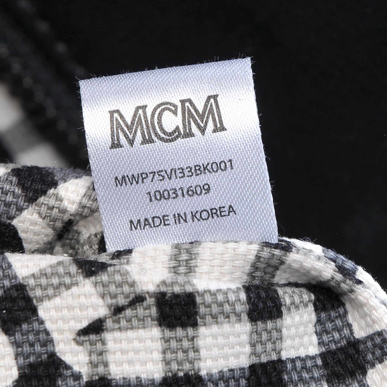 MCM Visetos Medium Anya Zip Top Shopper Tote Black 8 of 11
