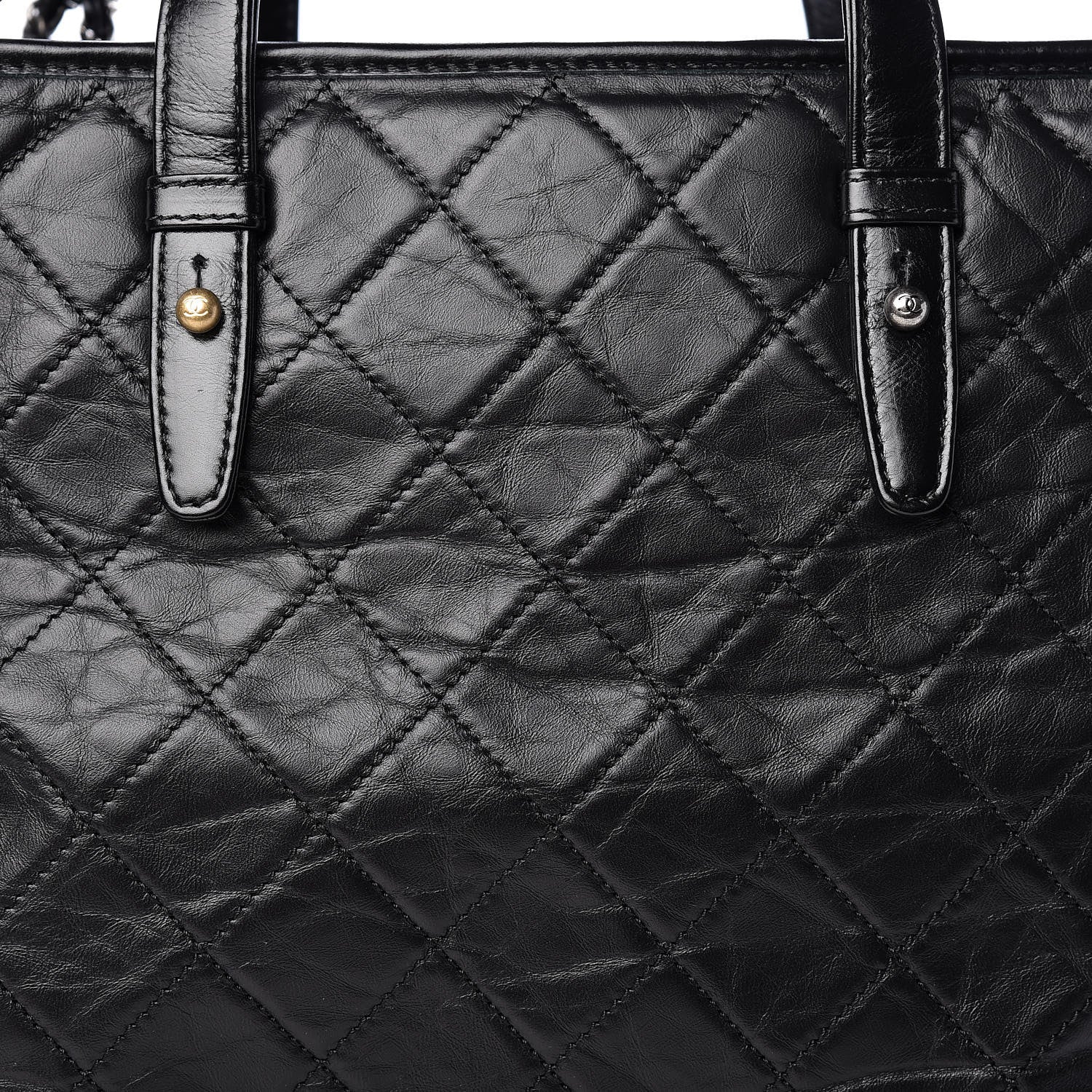 Chanel Calfskin Quilted Large Gabrielle Shopping Tote Black 8 of 10