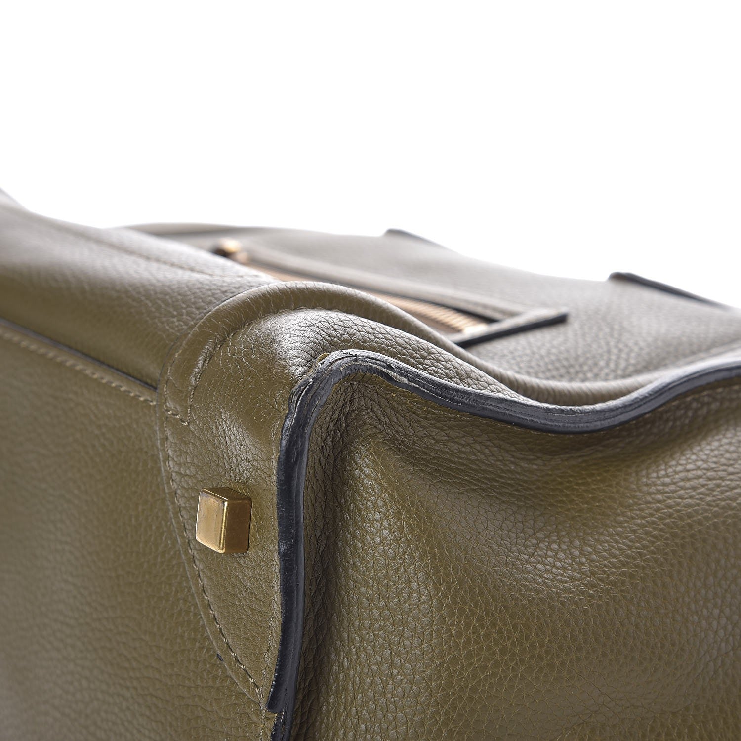 Celine Drummed Calfskin Mini Luggage Jungle 12 of 14