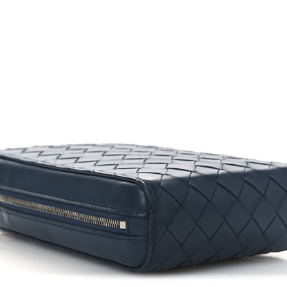 Bottega Veneta Nappa Intrecciato Vertical Shoulder Bag Blue 8 of 9