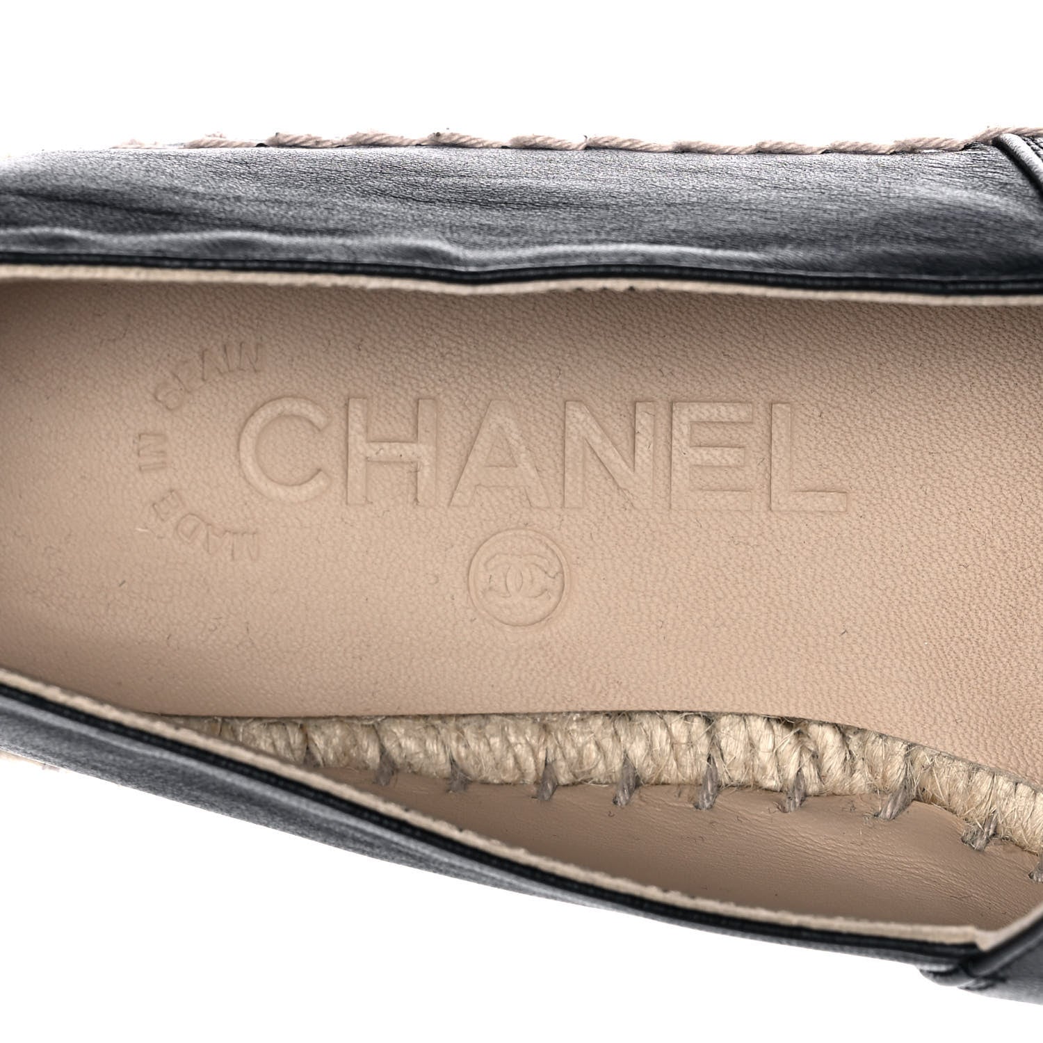 Chanel Lambskin CC Espadrilles 37 Black 8 of 10