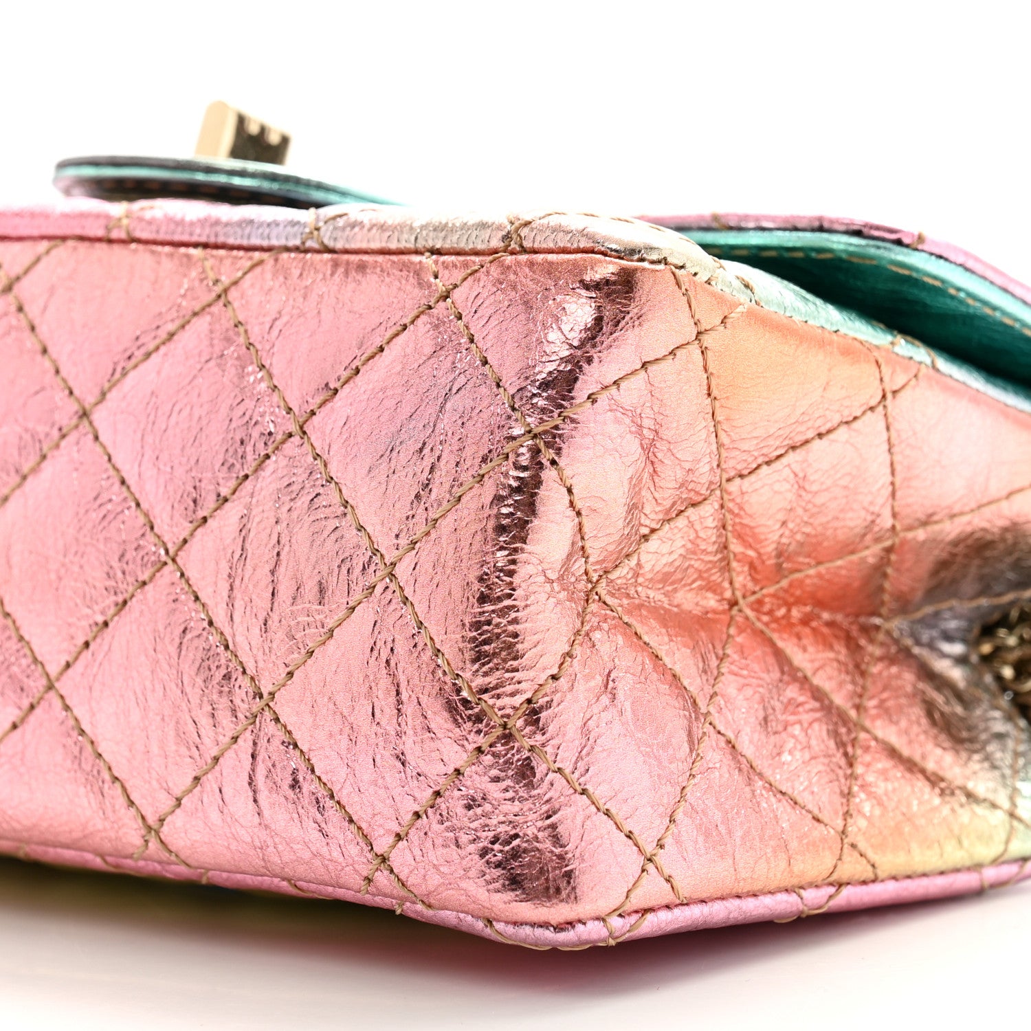 Chanel Metallic Goatskin Quilted Mini 2.55 Reissue Flap Multicolor 9 of 9