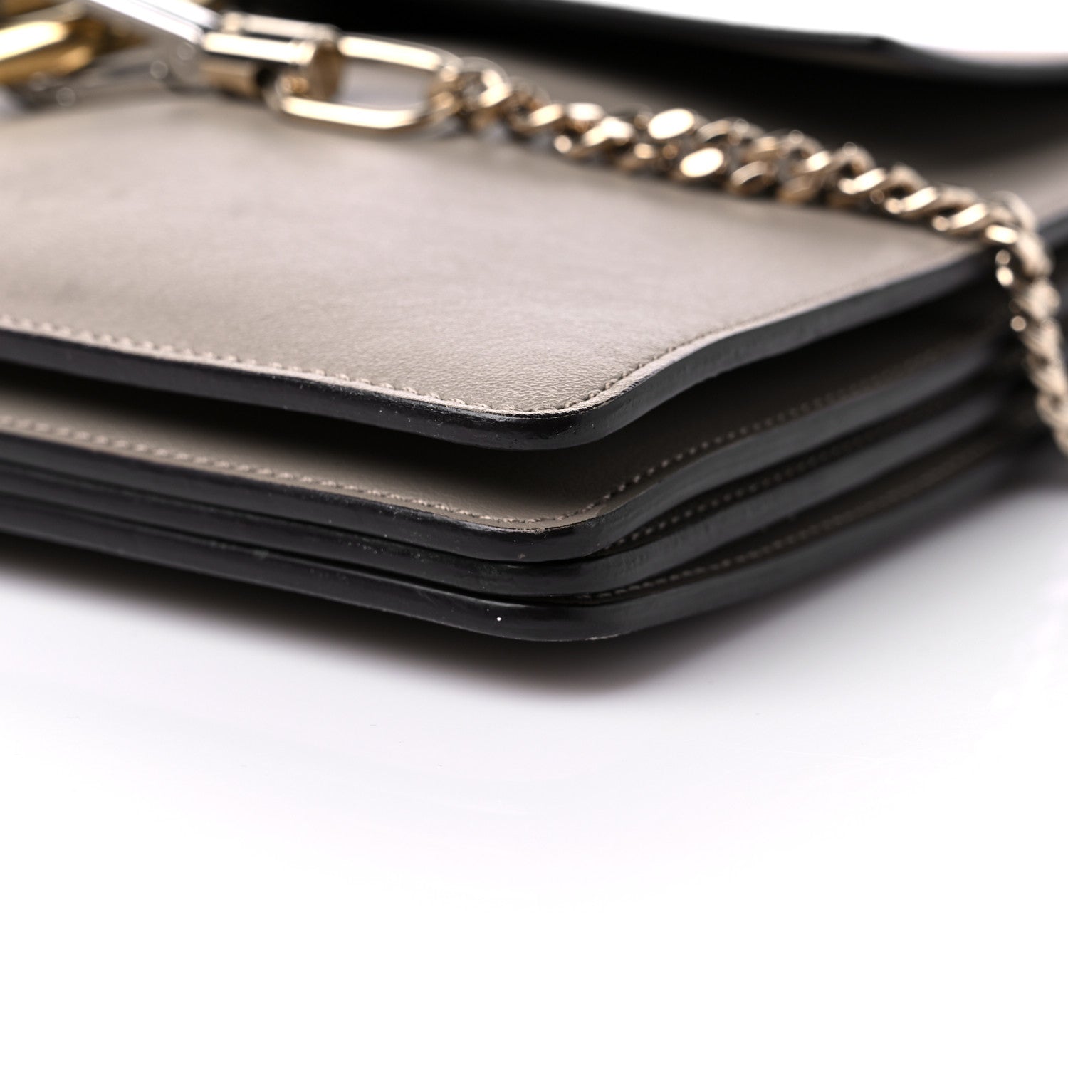 Chloe Calfskin Suede Medium Faye Shoulder Bag Motty Grey 8 of 13