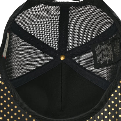 Gucci X SEGA Calfskin GUCCY Stars Baseball Hat M Black Gold 7 of 10