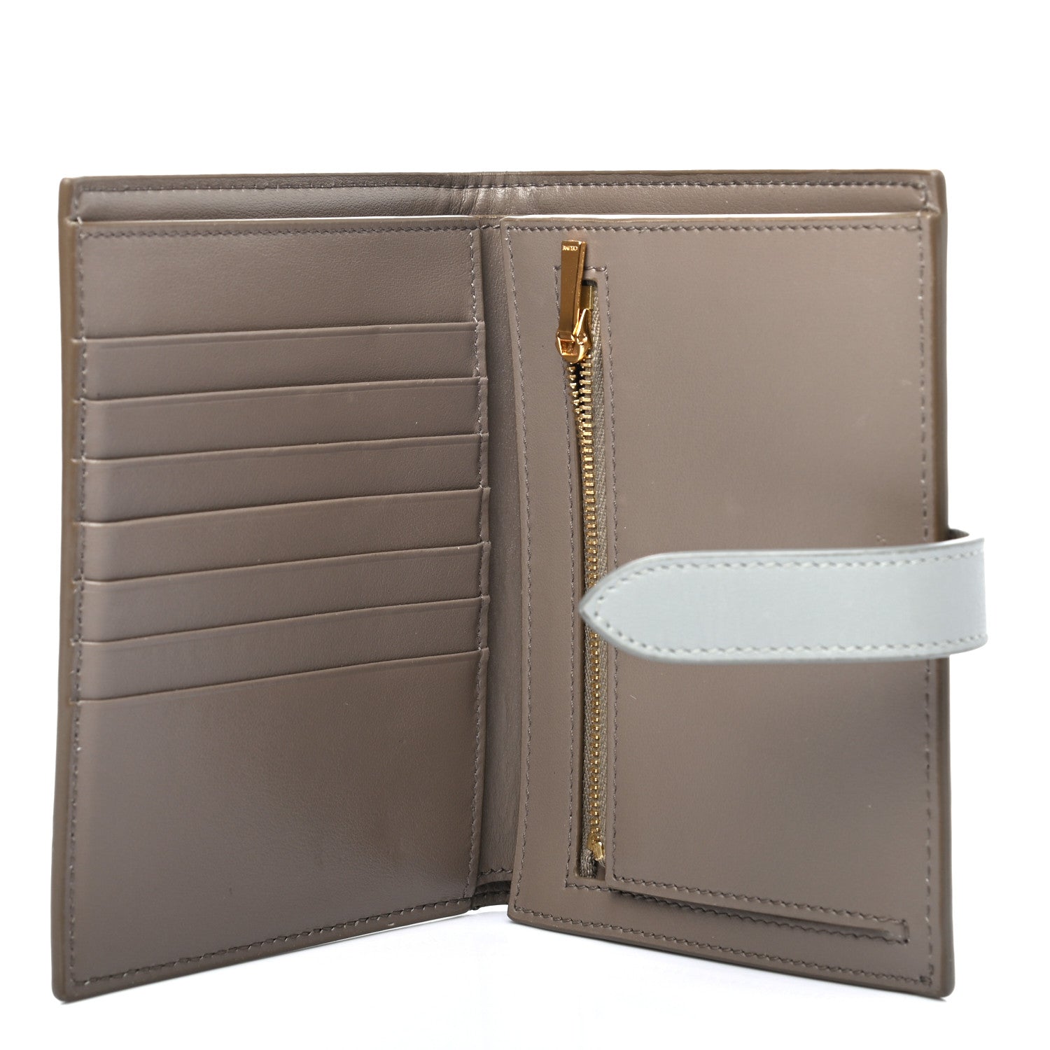 Celine Grained Calfskin Medium Multifunction Strap Wallet Pebble Mineral 7 of 10
