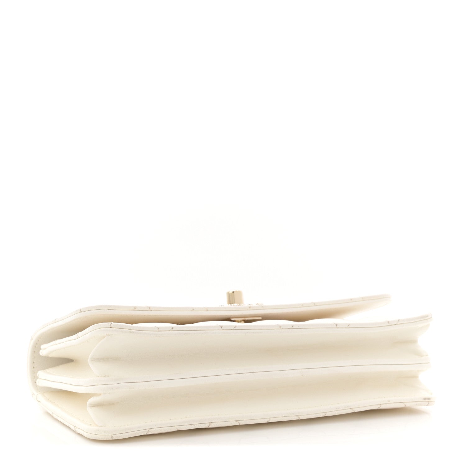 Chanel Lambskin Quilted Crystal Top Handle Rectangular Flap White 4 of 16