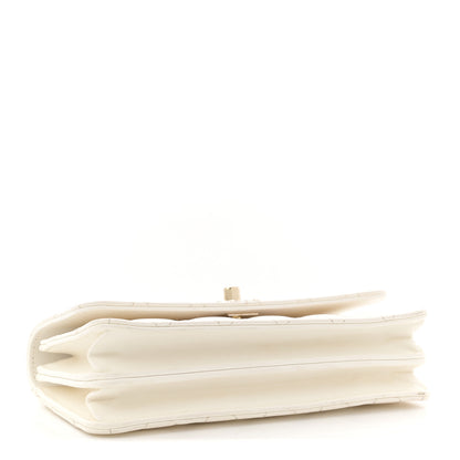 Chanel Lambskin Quilted Crystal Top Handle Rectangular Flap White 4 of 16